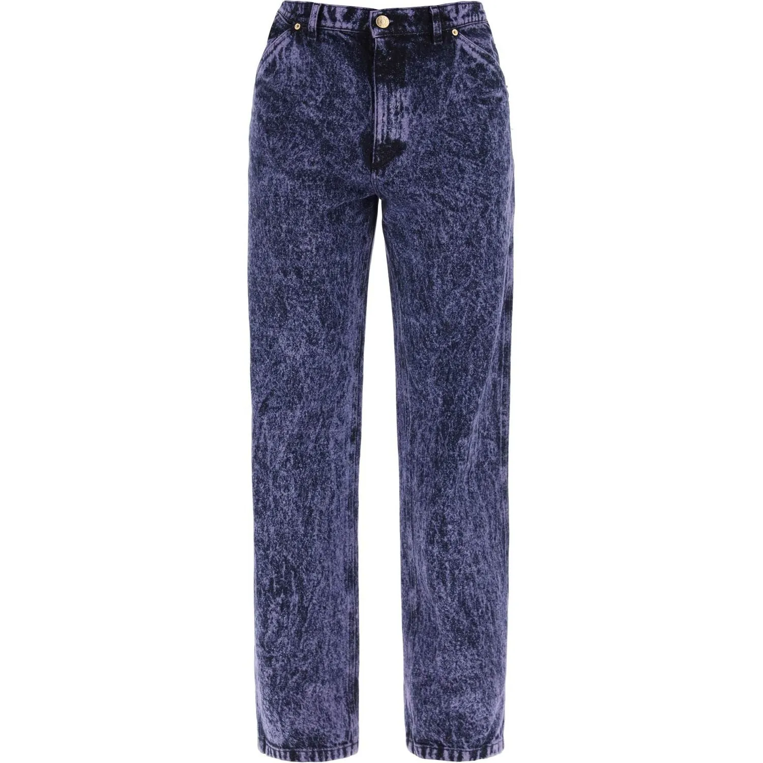 Marni loose marbleized denim jeans in