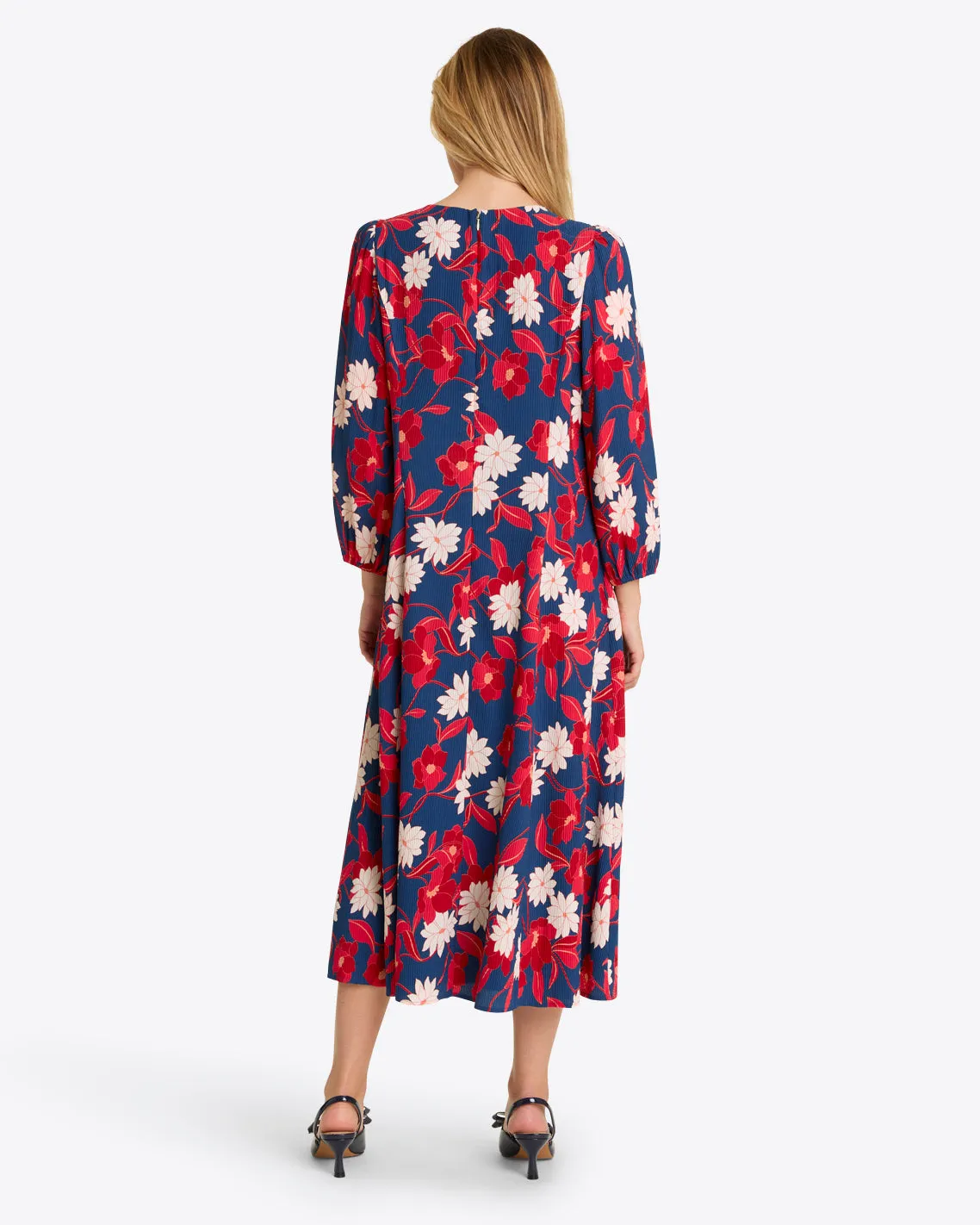 Matilda Midi Dress in Crinkle Plissé