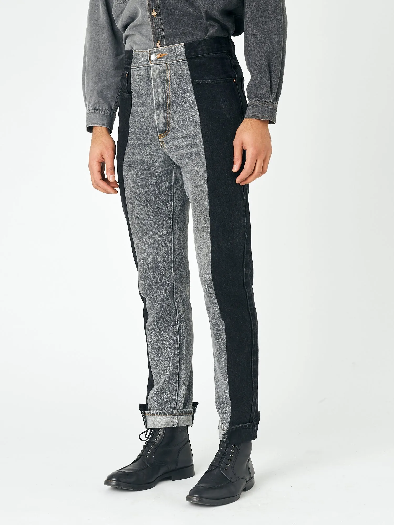 Men's Straight Leg Jean Black/Grey