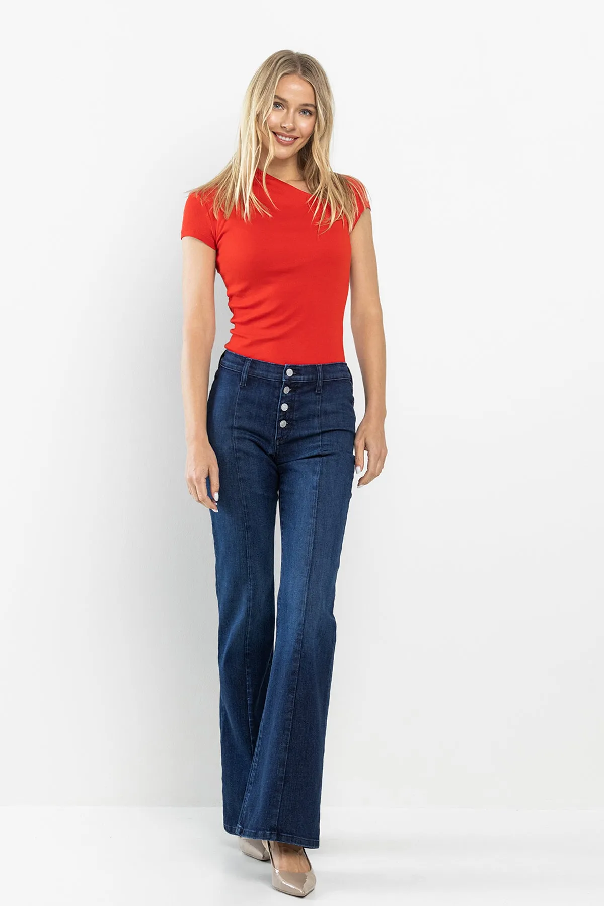 MID RISE ULTRA STRETCH TROUSER WITH FOUR BUTTONS / SP-P12624