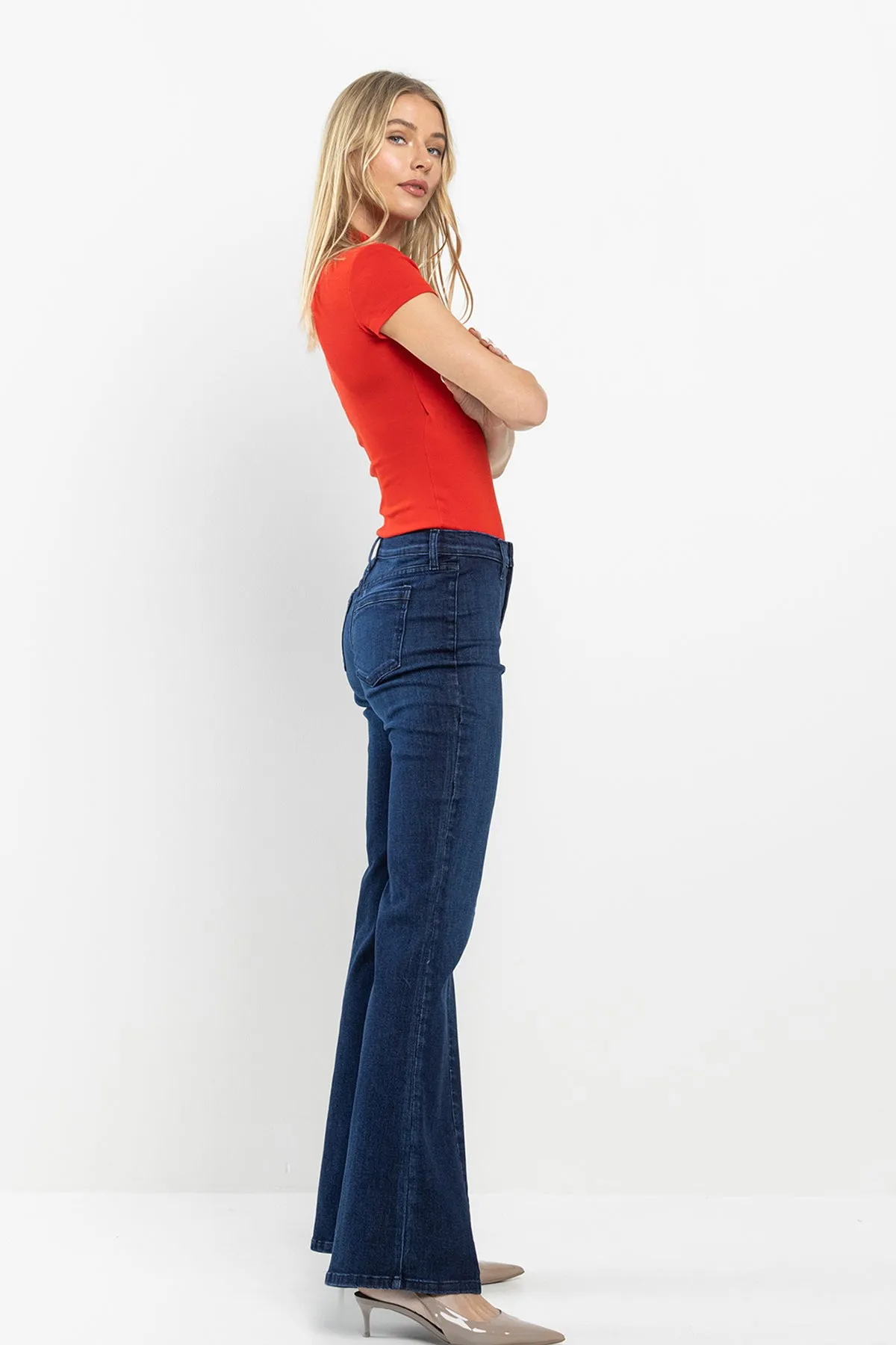 MID RISE ULTRA STRETCH TROUSER WITH FOUR BUTTONS / SP-P12624