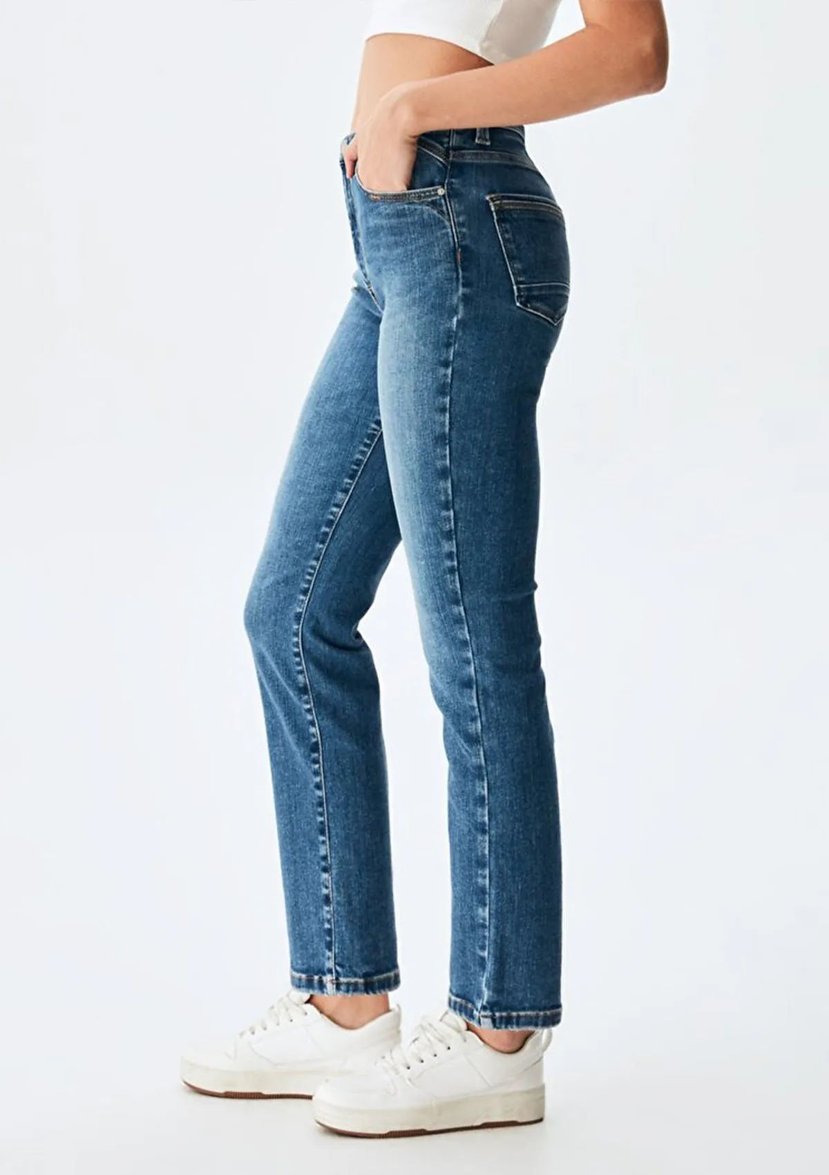 Nena B Carline High Rise Straight Jean