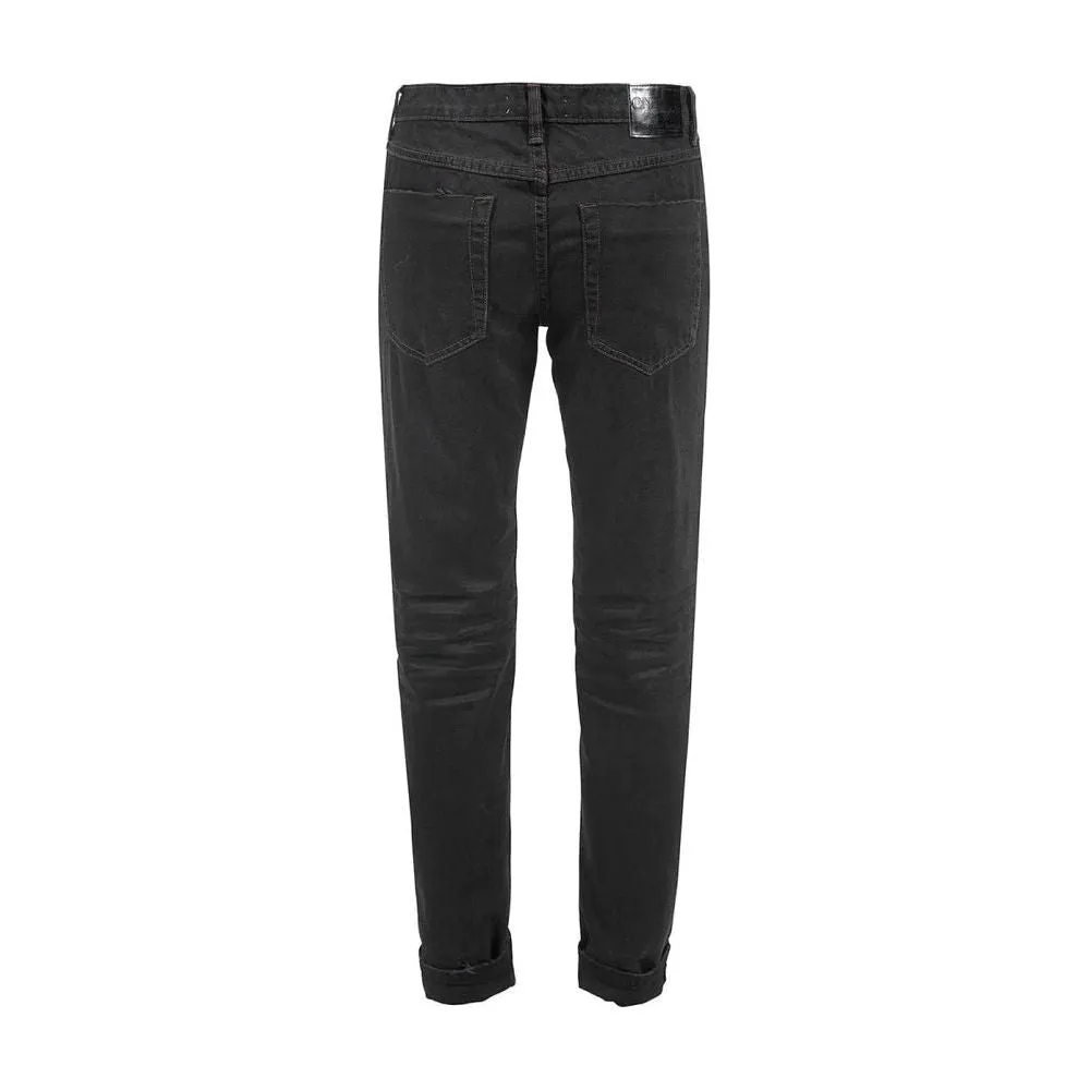 One Teaspoon Chic Black Distressed Patched Jeans