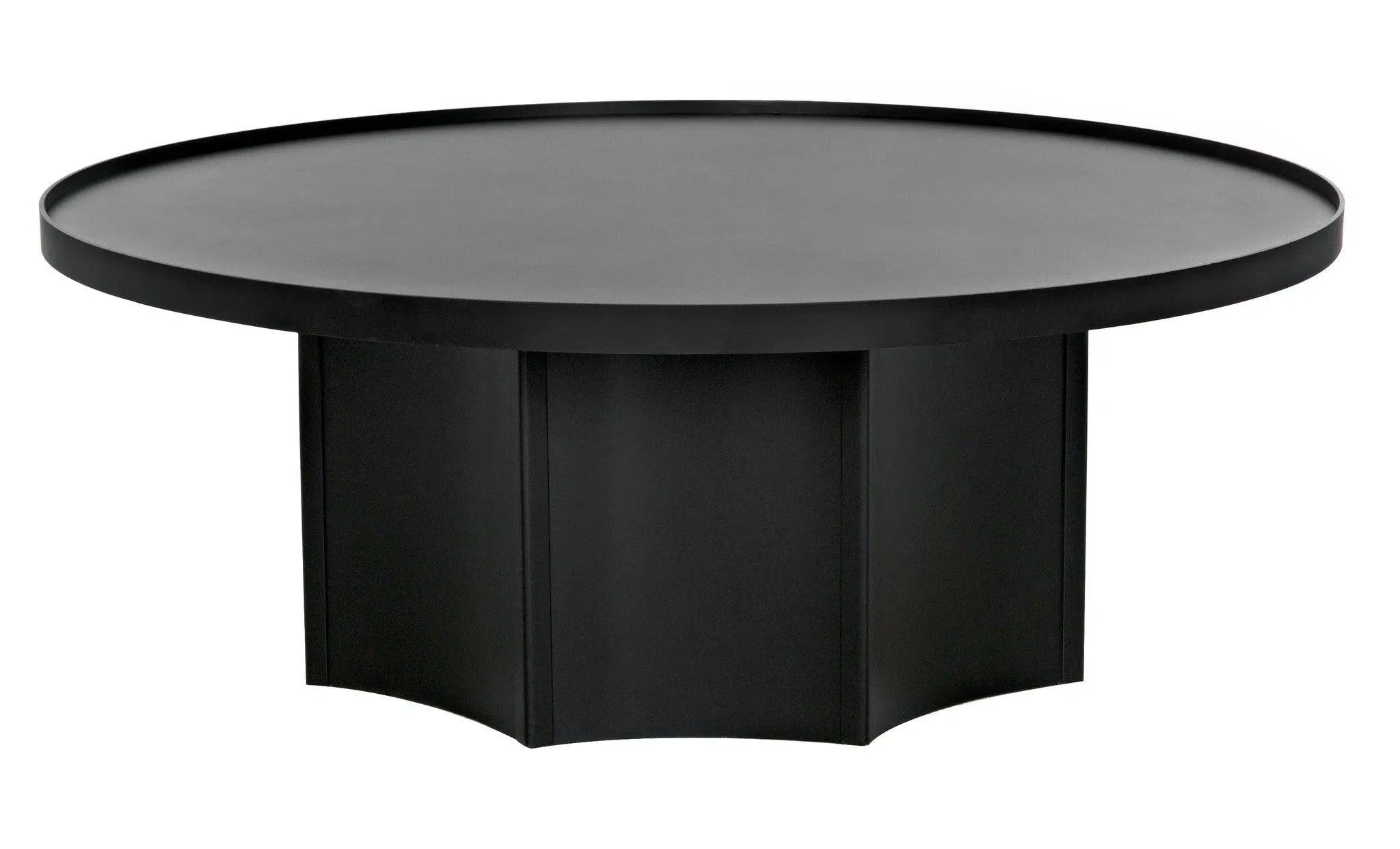 Rome Black Steel Round Coffee Table