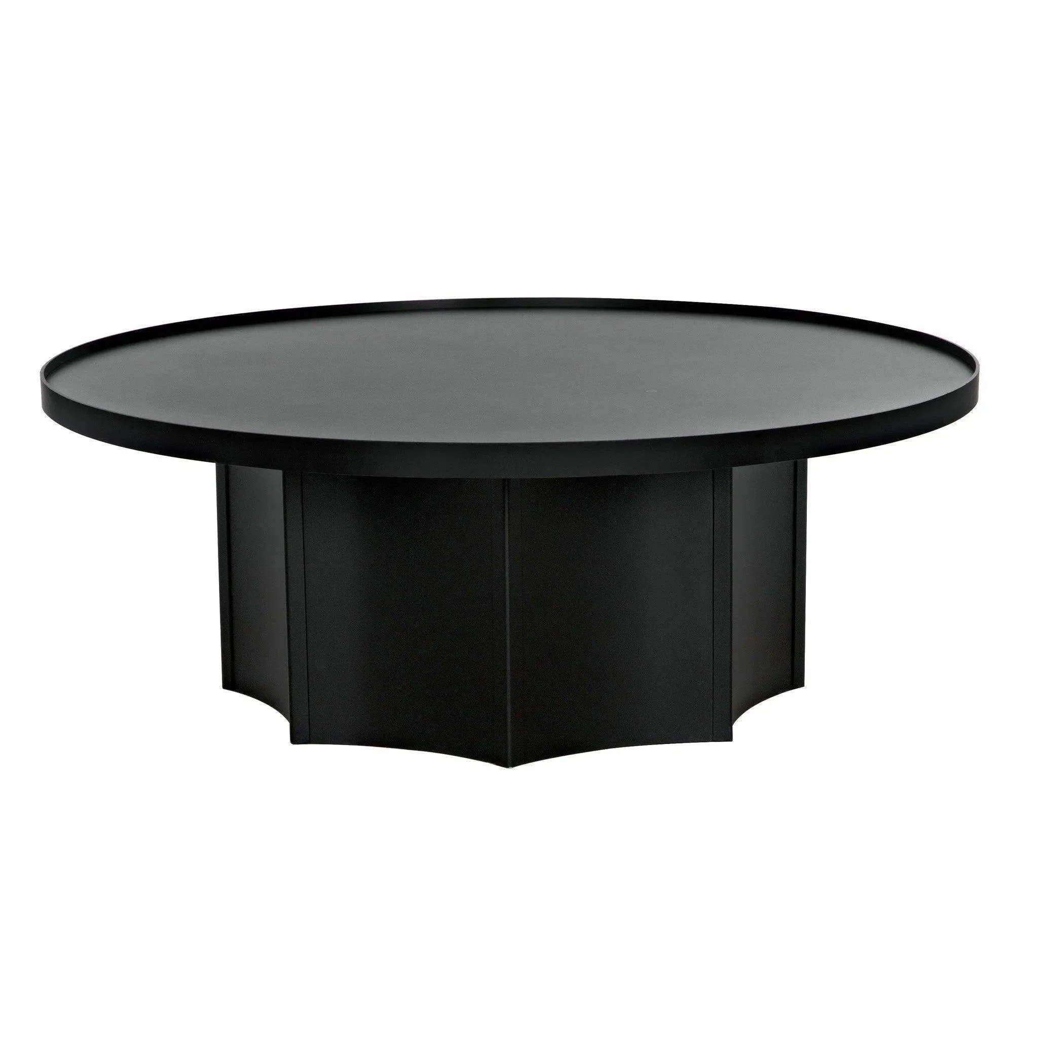 Rome Black Steel Round Coffee Table