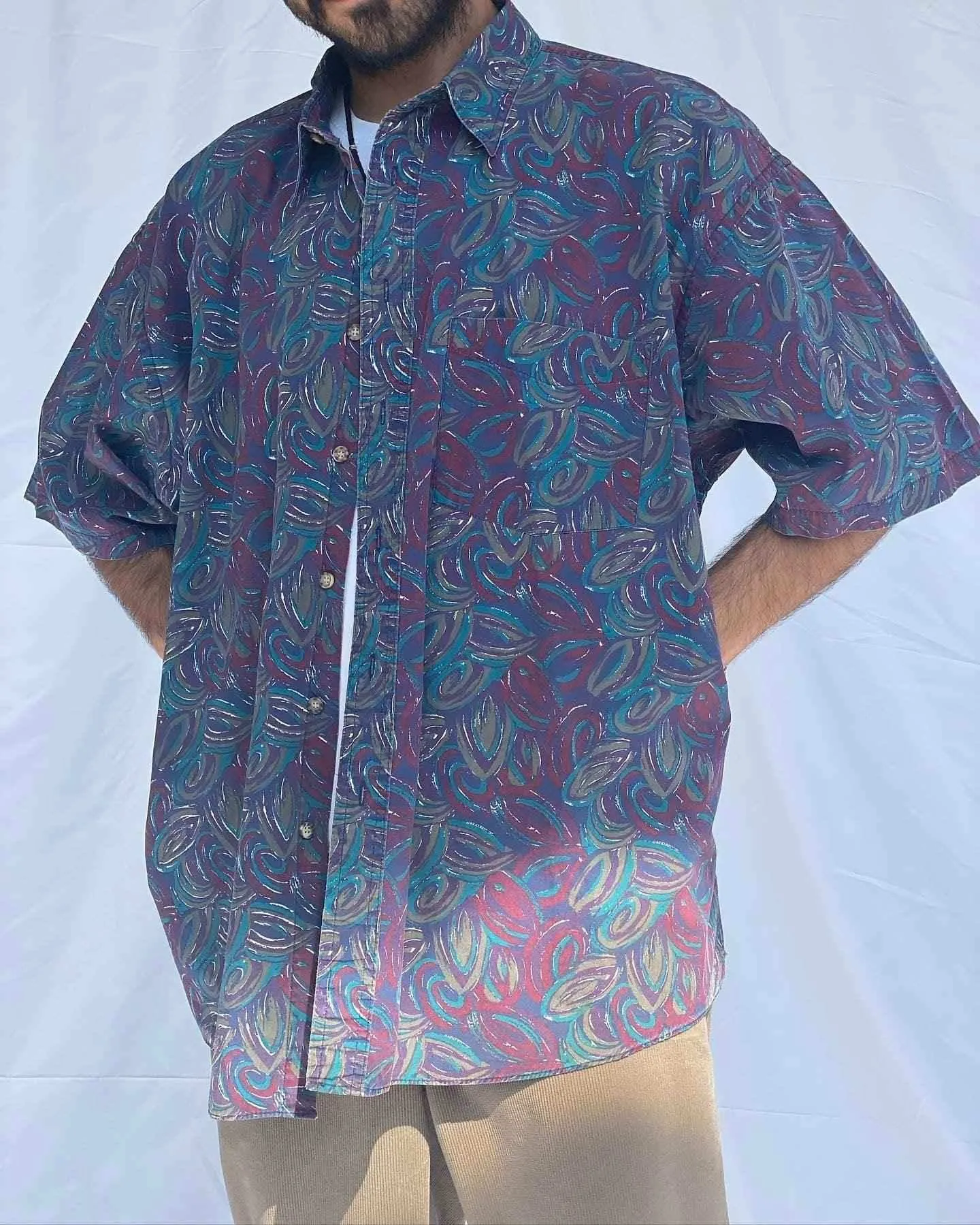 Vintage 90s 417 by VAN HEUSEN Printed Shirt