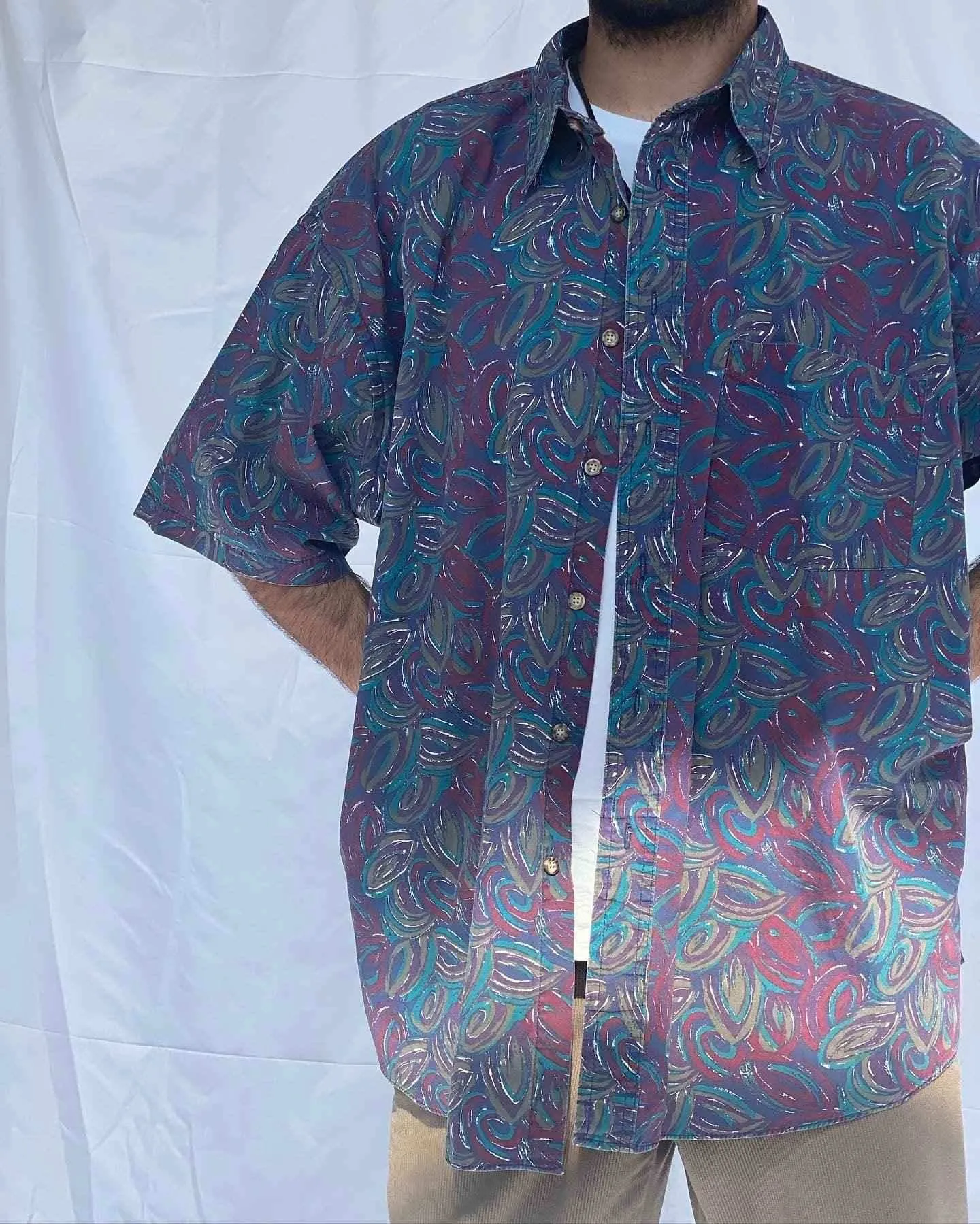 Vintage 90s 417 by VAN HEUSEN Printed Shirt