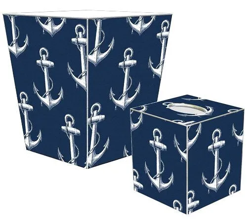 Vintage Anchor Decoupage Bath Set