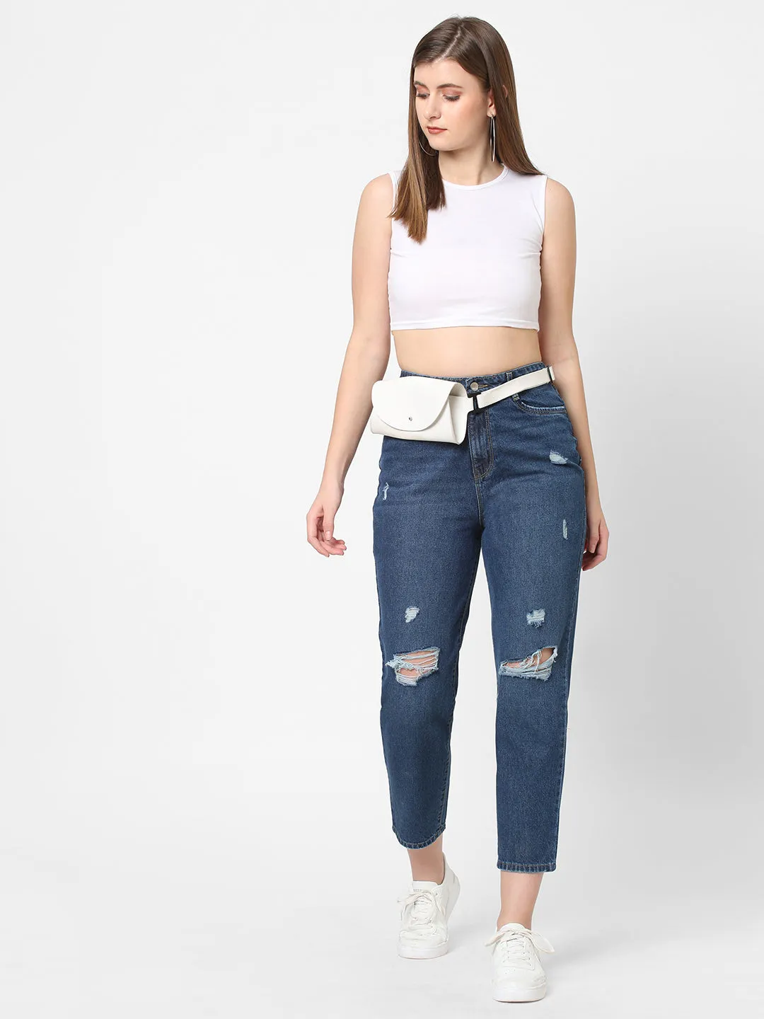 Women High-Rise Mom Fit Jeans