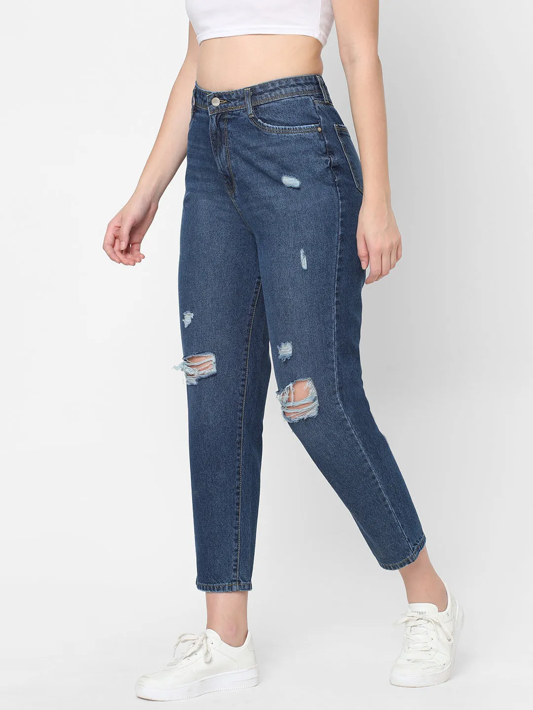 Women High-Rise Mom Fit Jeans